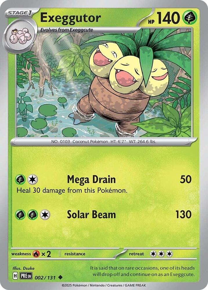 Exeggutor 002/131 Uncommon SV: Prismatic Evolutions NM