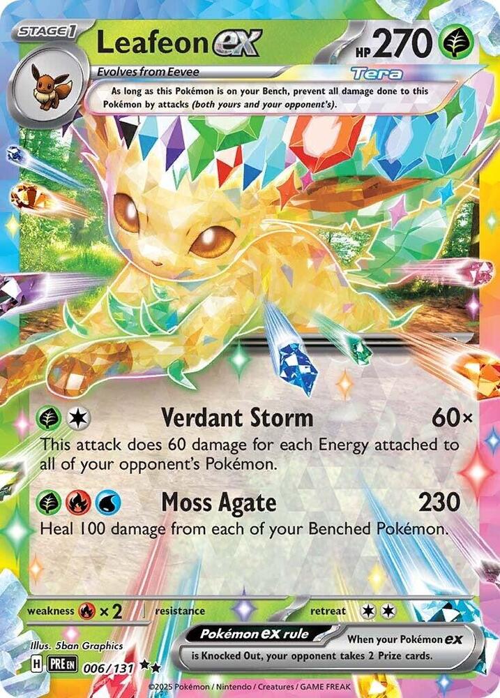 Leafeon ex 006/131 Double Rare SV: Prismatic Evolutions NM