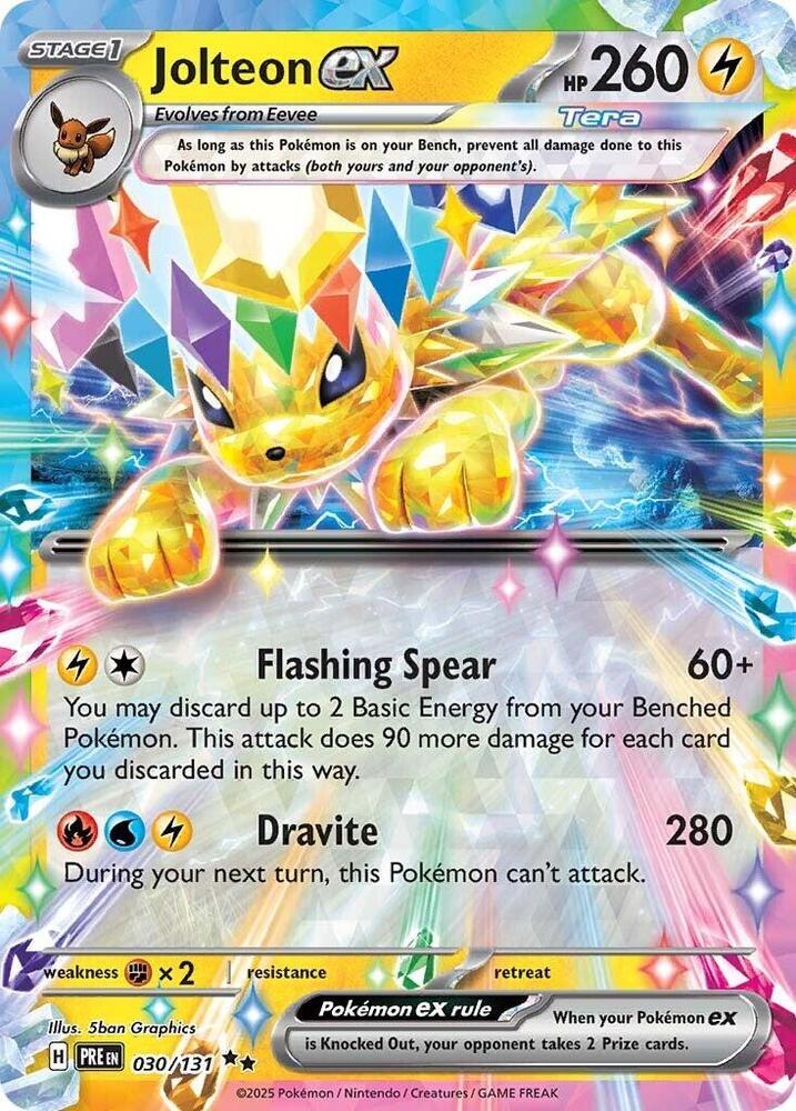 Jolteon ex 030/131 Double Rare SV: Prismatic Evolutions NM