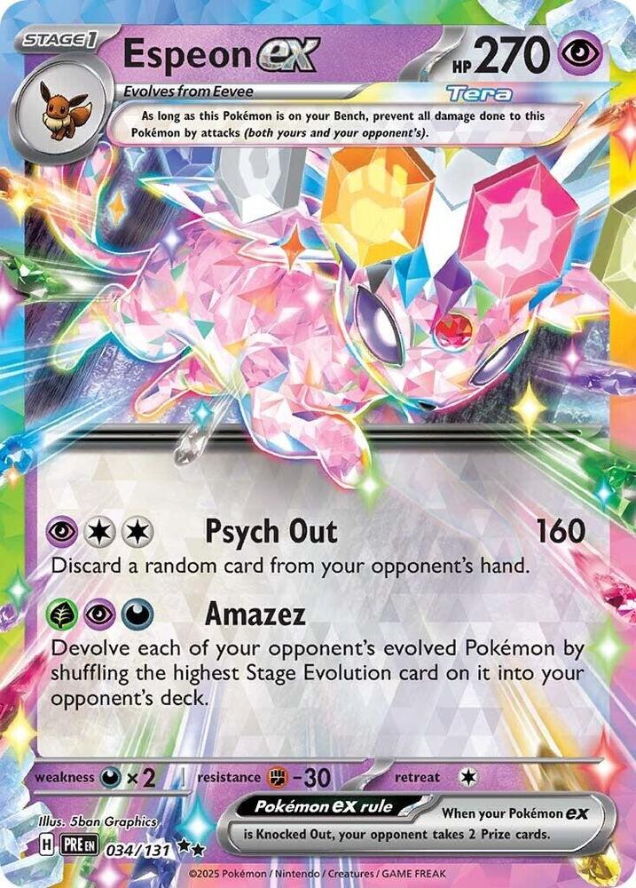 Espeon ex 034/131 Double Rare SV: Prismatic Evolutions NM