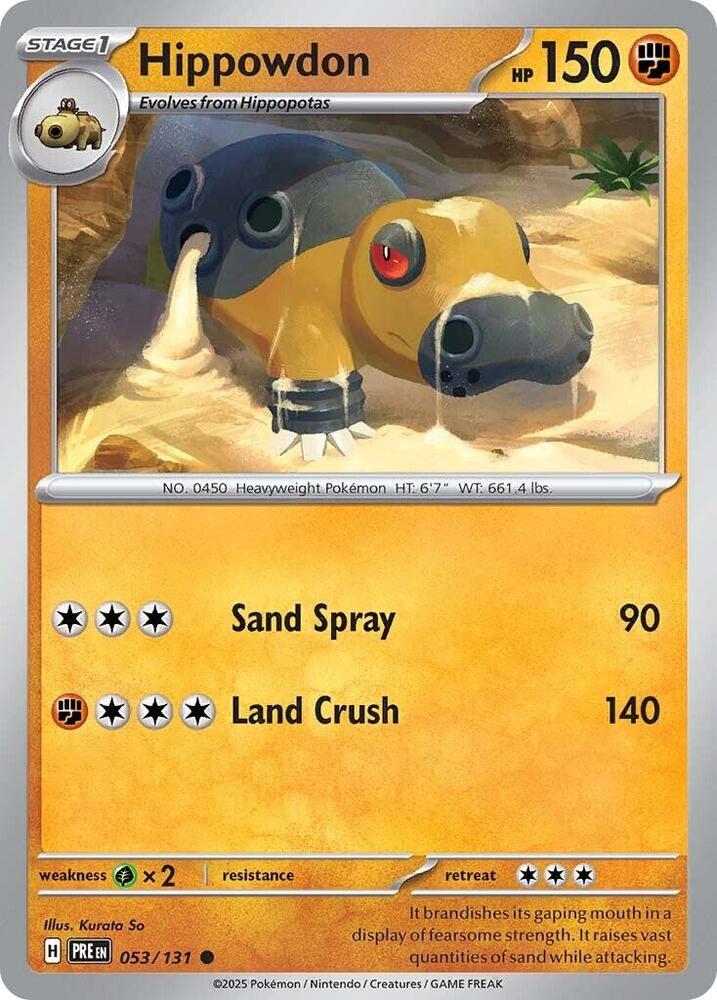Hippowdon 053/131 Common SV: Prismatic Evolutions NM