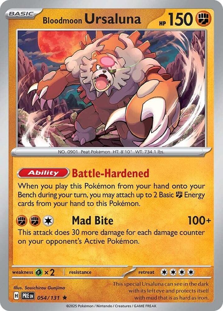 Bloodmoon Ursaluna 054/131 Rare SV: Prismatic Evolutions NM