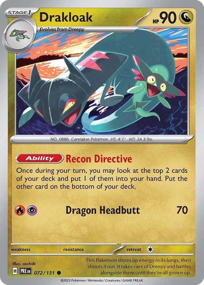 Drakloak 072/131 Common SV: Prismatic Evolutions NM