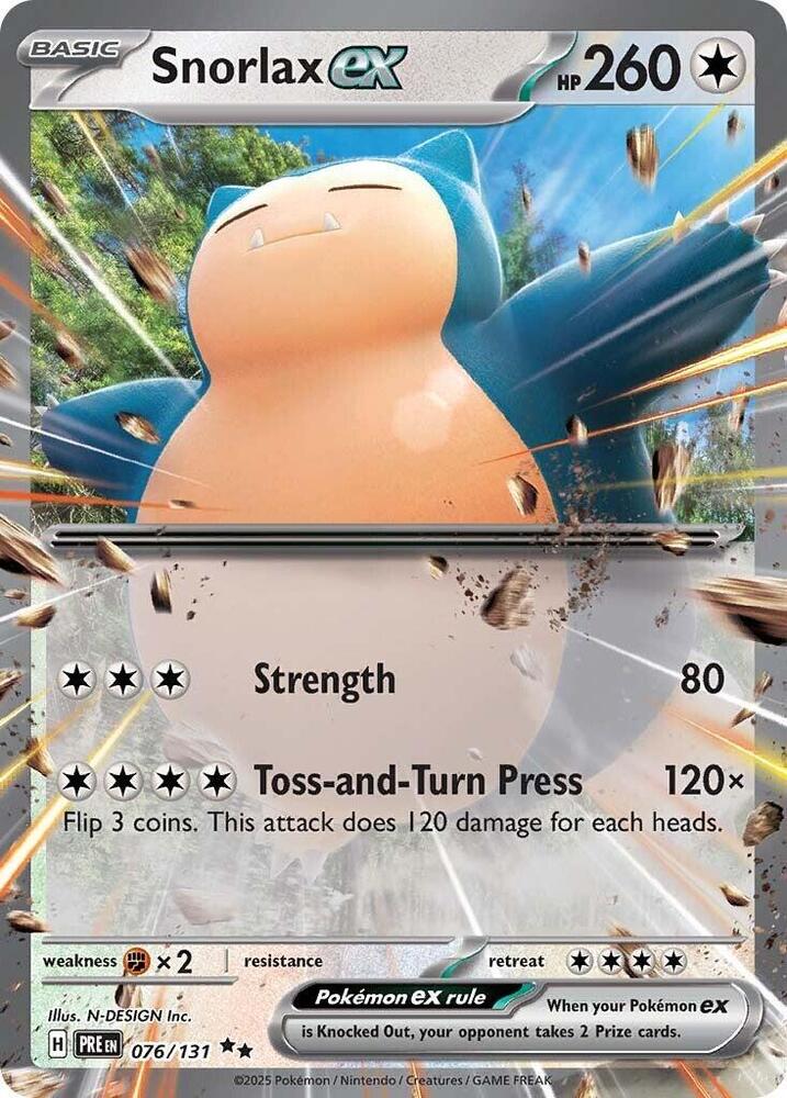 Snorlax ex 076/131 Double Rare SV: Prismatic Evolutions NM