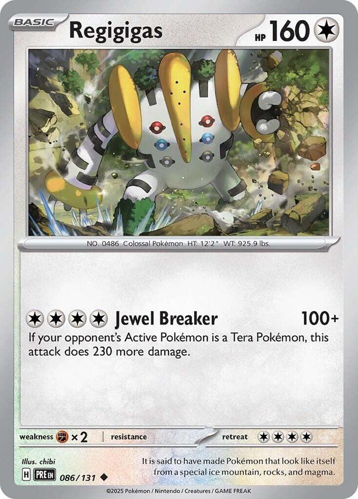 Regigigas 086/131 Uncommon SV: Prismatic Evolutions NM
