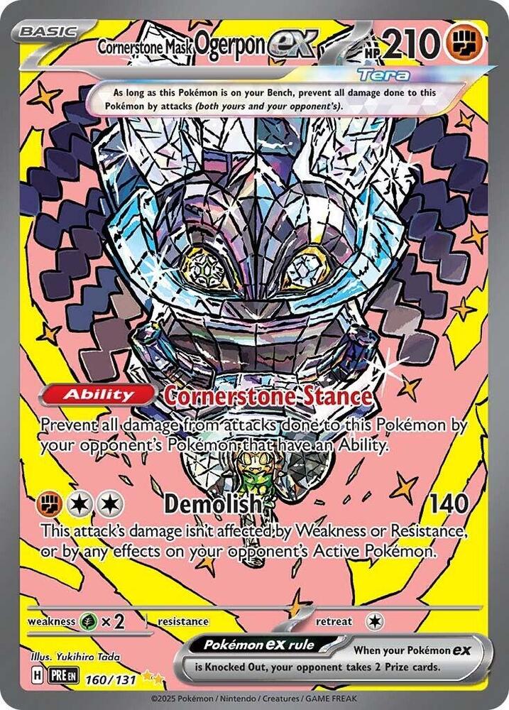 Cornerstone Mask Ogerpon ex 160/131 Special Illustration Rare SV: Prismatic Evol