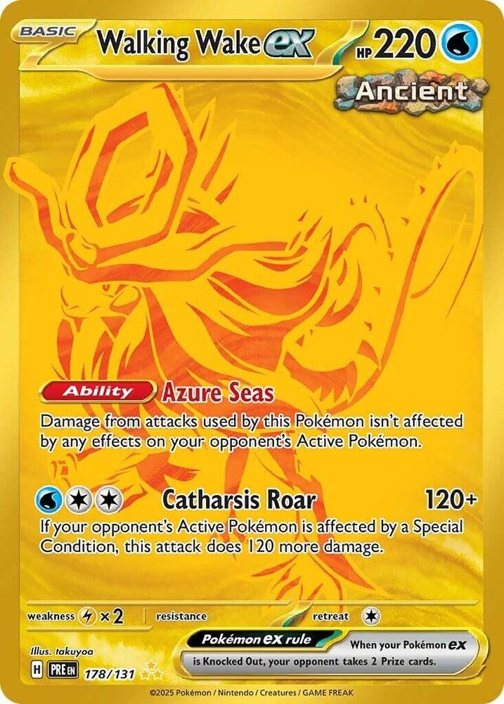 Walking Wake ex 178/131 Hyper Rare SV: Prismatic Evolutions NM