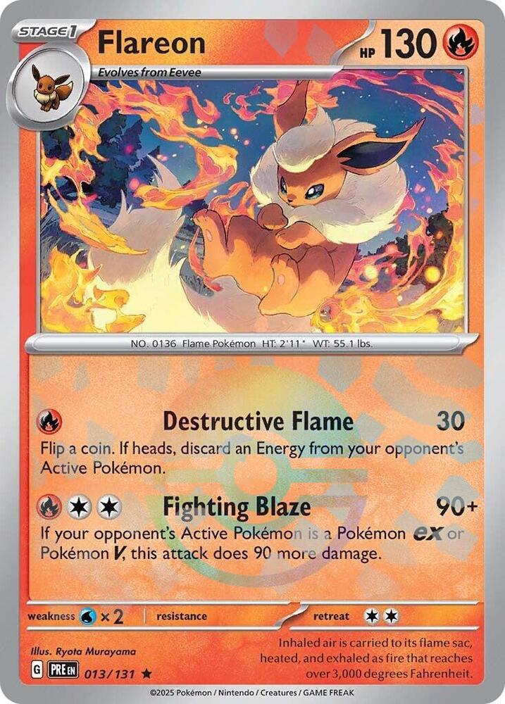Flareon (Poke Ball Pattern) 013/131 Rare SV: Prismatic Evolutions NM