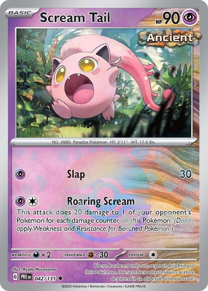 Scream Tail (Poke Ball Pattern) 042/131 Uncommon SV: Prismatic Evolutions NM