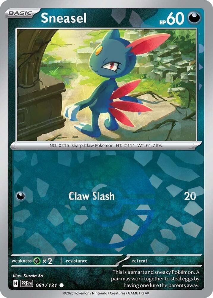 Sneasel (Poke Ball Pattern) 061/131 Common SV: Prismatic Evolutions NM