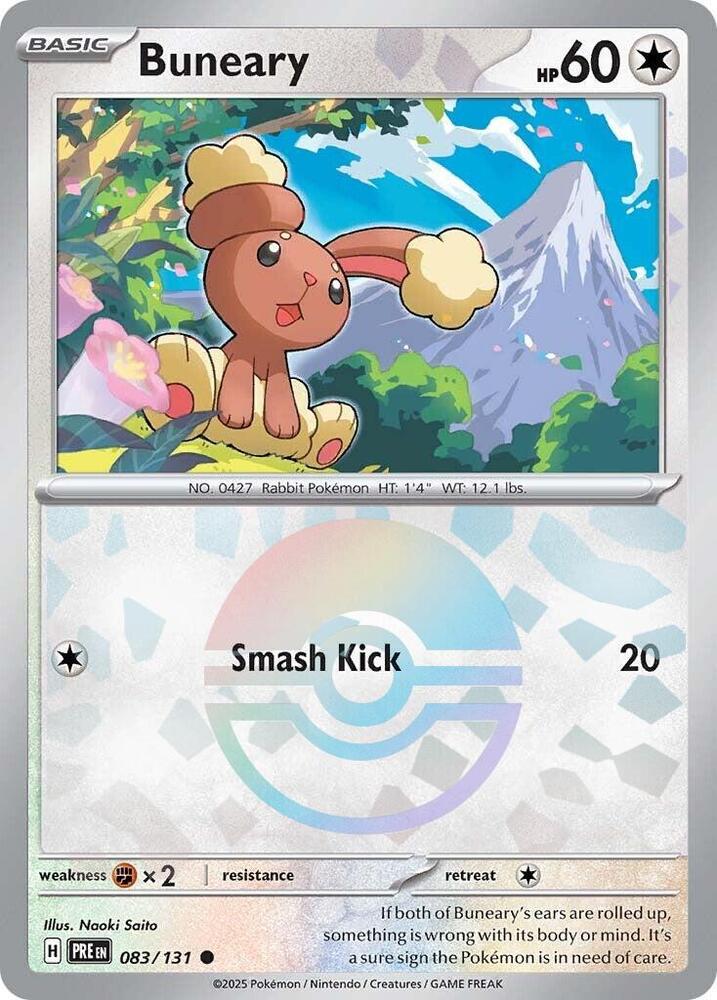 Buneary (Poke Ball Pattern) 083/131 Common SV: Prismatic Evolutions NM