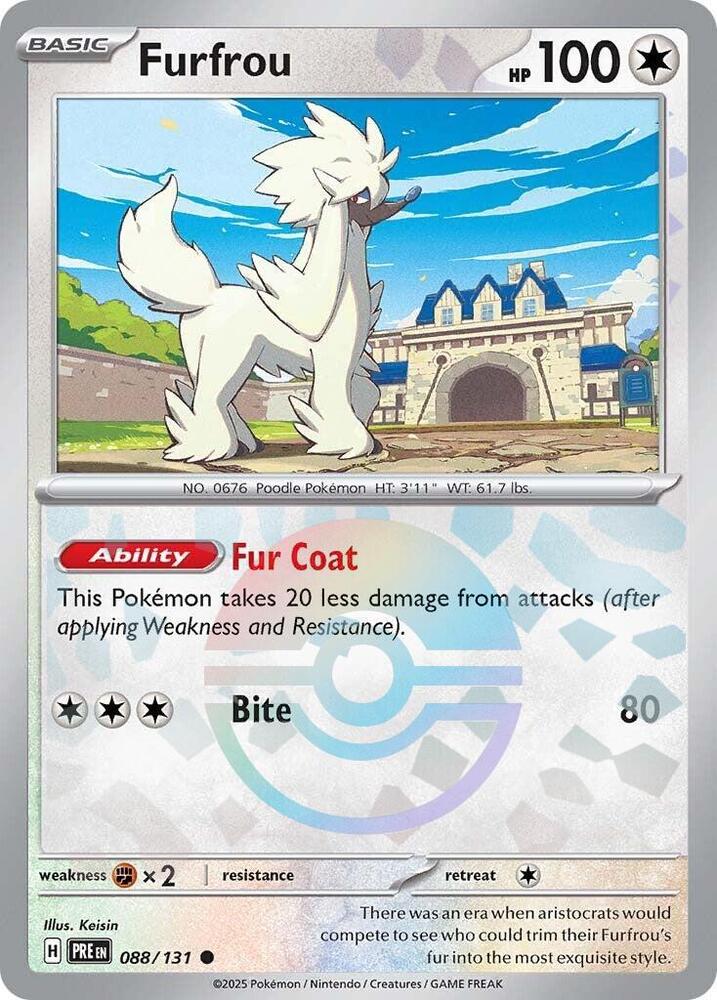 Furfrou (Poke Ball Pattern) 088/131 Common SV: Prismatic Evolutions NM