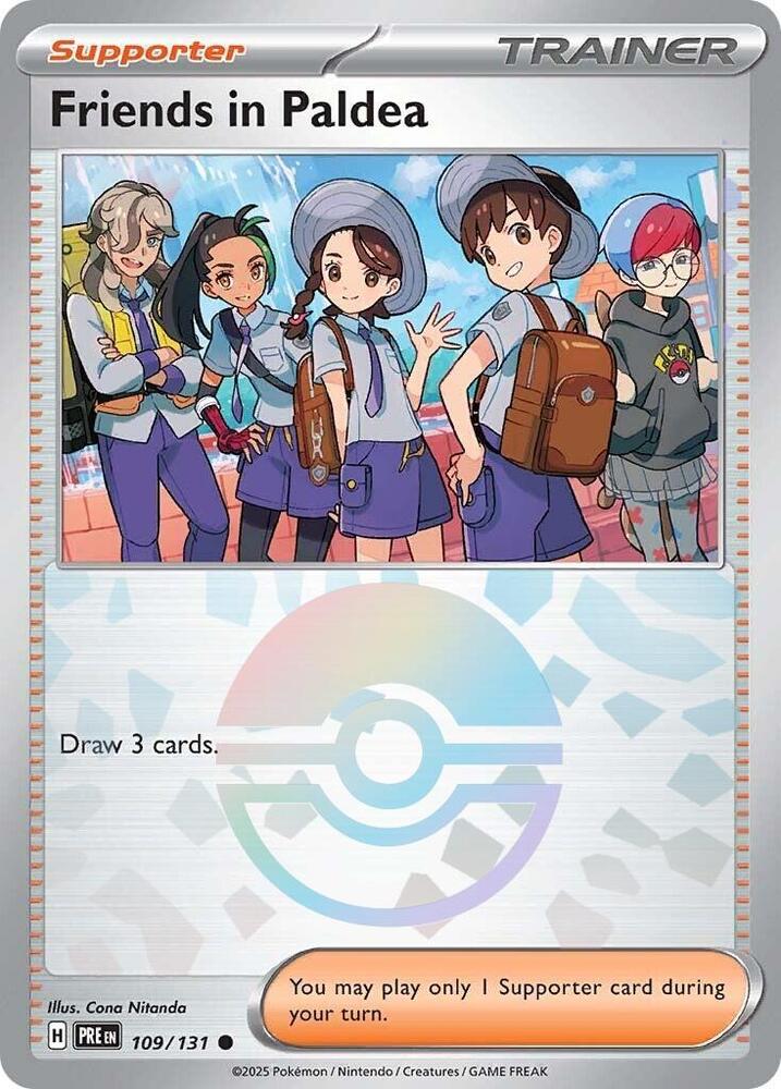 Friends in Paldea (Poke Ball Pattern) 109/131 Common SV: Prismatic Evolutions NM