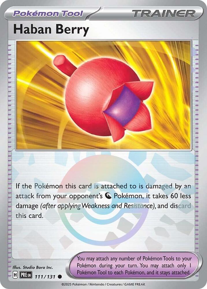 Haban Berry (Poke Ball Pattern) 111/131 Common SV: Prismatic Evolutions NM