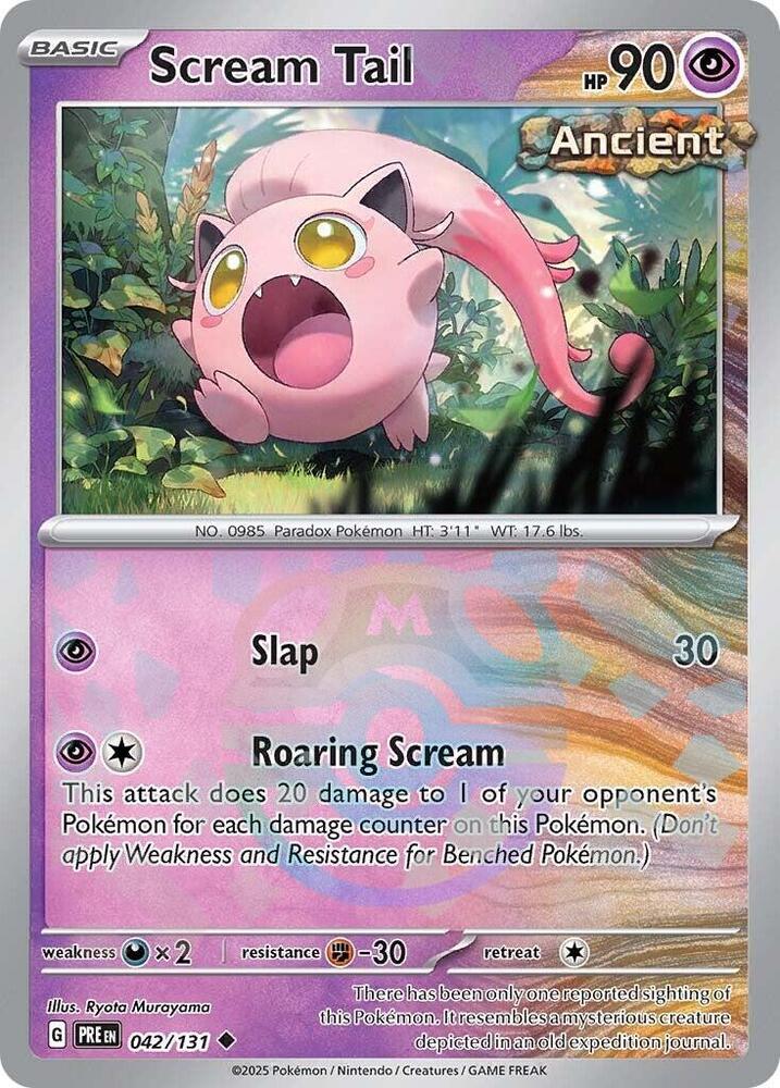 Scream Tail (Master Ball Pattern) 042/131 Uncommon SV: Prismatic Evolutions NM