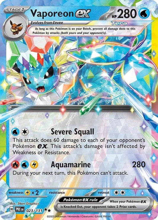 Vaporeon ex 023/131 Double Rare SV: Prismatic Evolutions NM