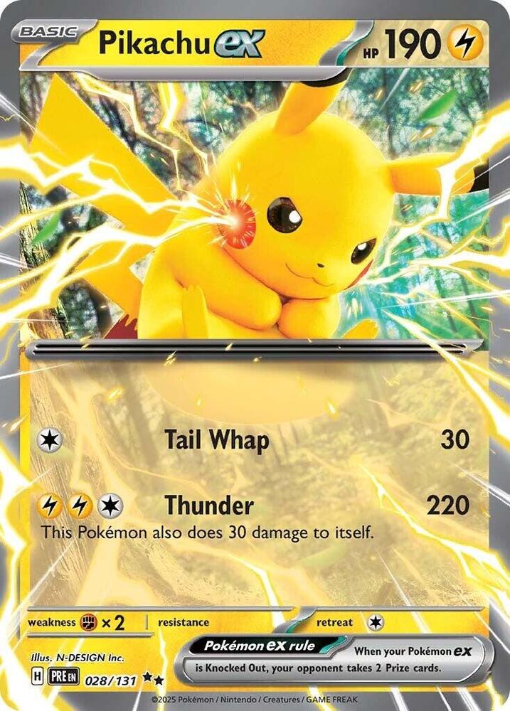 Pikachu ex 028/131 Double Rare SV: Prismatic Evolutions NM