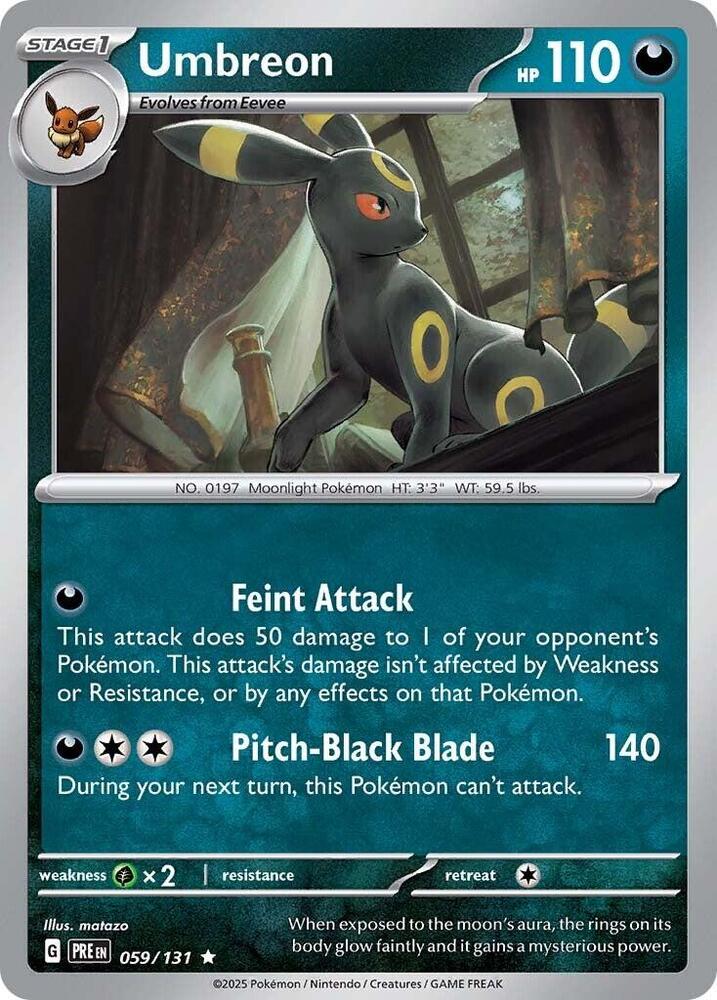 Umbreon 059/131 Rare SV: Prismatic Evolutions NM