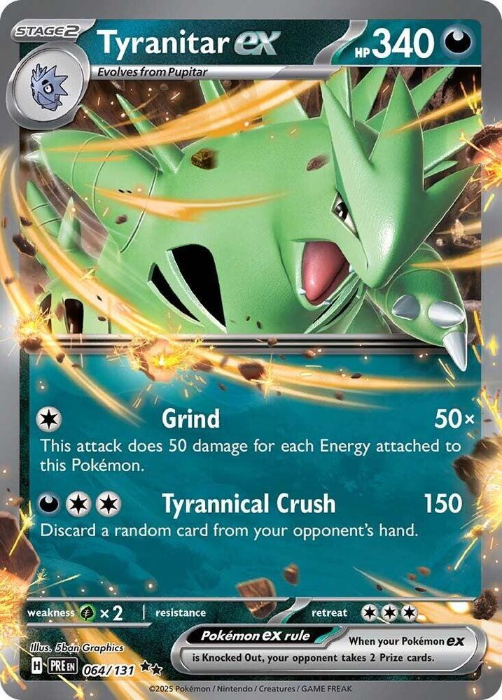 Tyranitar ex 064/131 Double Rare SV: Prismatic Evolutions NM