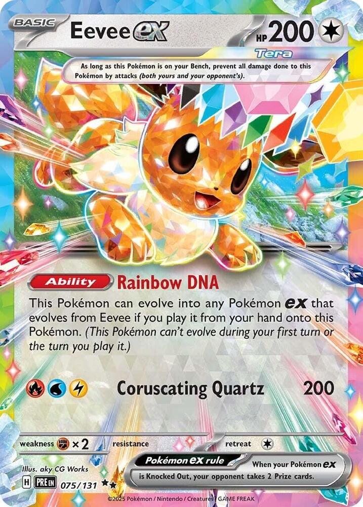 Eevee ex 075/131 Double Rare SV: Prismatic Evolutions NM