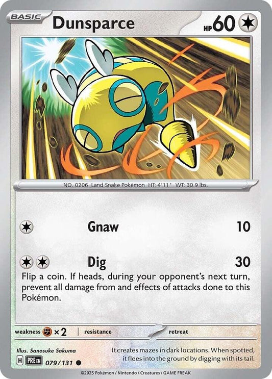 Dunsparce 079/131 Common SV: Prismatic Evolutions NM