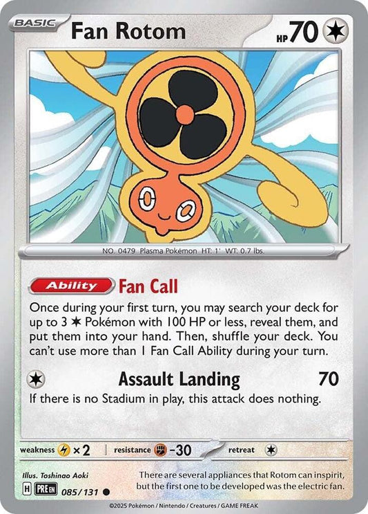 Fan Rotom 085/131 Common SV: Prismatic Evolutions NM