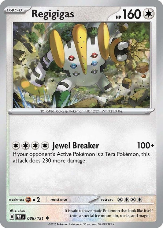 Regigigas 086/131 Uncommon SV: Prismatic Evolutions NM