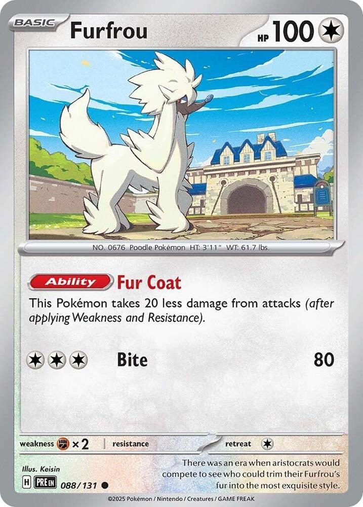 Furfrou 088/131 Common SV: Prismatic Evolutions NM