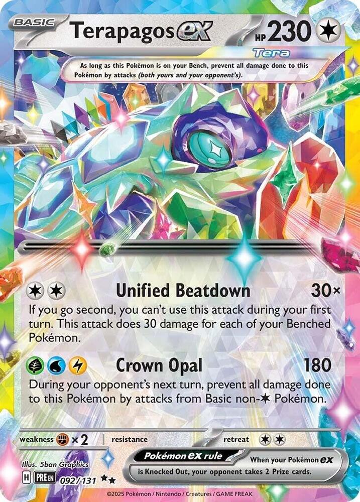 Terapagos ex 092/131 Double Rare SV: Prismatic Evolutions NM