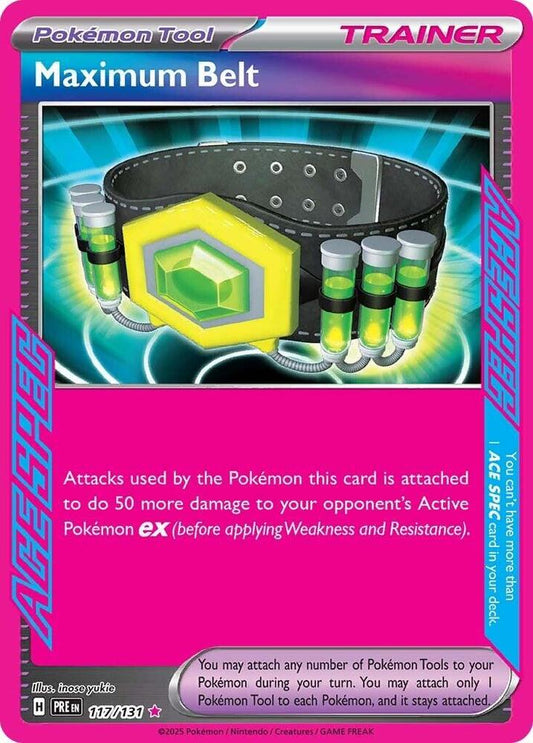 Maximum Belt 117/131 ACE SPEC Rare SV: Prismatic Evolutions NM