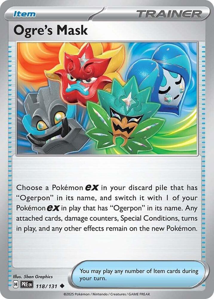 Ogre's Mask 118/131 Uncommon SV: Prismatic Evolutions NM