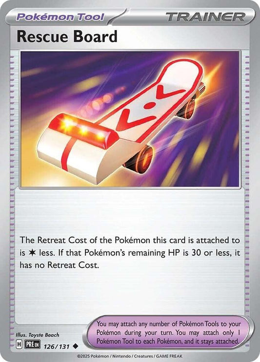 Rescue Board 126/131 Uncommon SV: Prismatic Evolutions NM