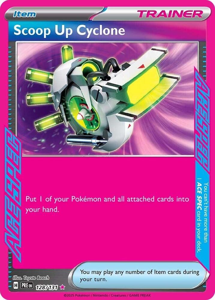 Scoop Up Cyclone 128/131 ACE SPEC Rare SV: Prismatic Evolutions NM