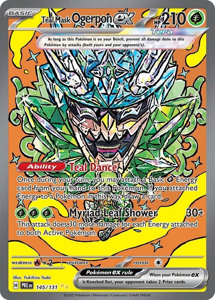 Teal Mask Ogerpon ex 145/131 Special Illustration Rare SV: Prismatic Evolutions