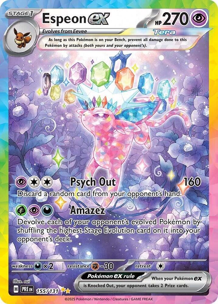 Espeon ex 155/131 Special Illustration Rare SV: Prismatic Evolutions NM