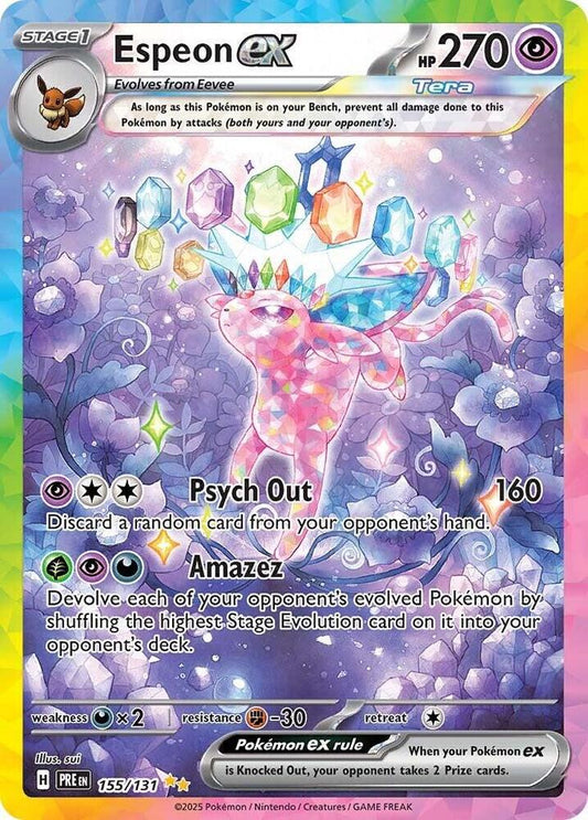 Espeon ex 155/131 Special Illustration Rare SV: Prismatic Evolutions NM