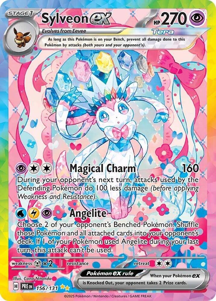 Sylveon ex 156/131 Special Illustration Rare SV: Prismatic Evolutions NM