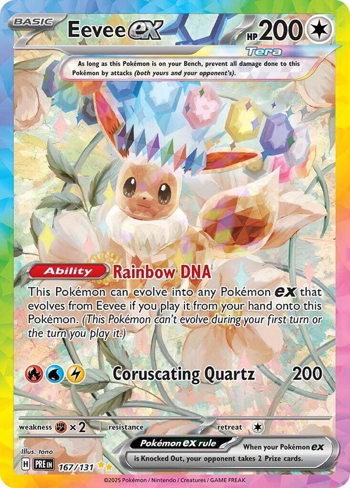Eevee ex 167/131 Special Illustration Rare SV: Prismatic Evolutions NM
