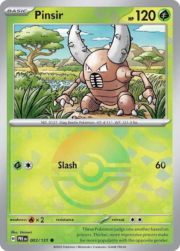 Pinsir (Poke Ball Pattern) 003/131 Common SV: Prismatic Evolutions NM