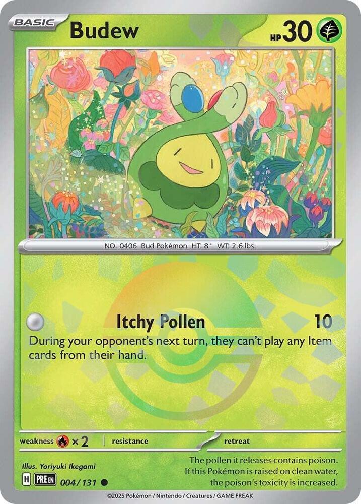 Budew (Poke Ball Pattern) 004/131 Common SV: Prismatic Evolutions NM