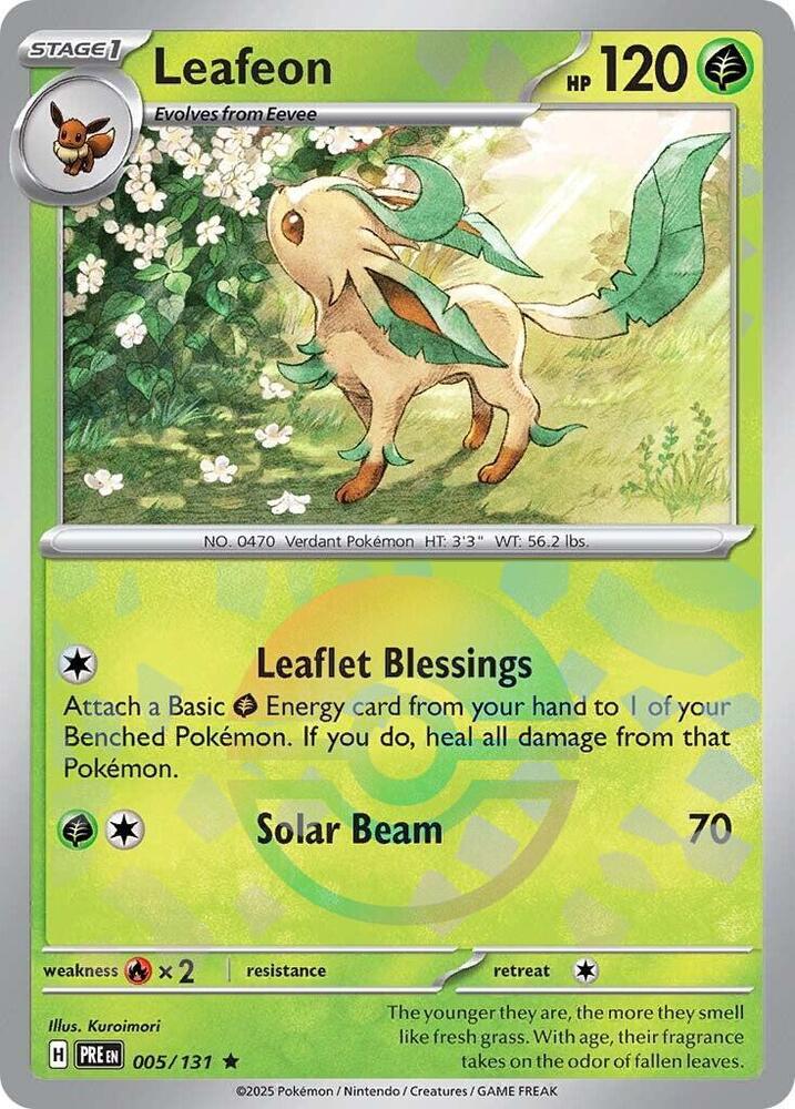 Leafeon (Poke Ball Pattern) 005/131 Rare SV: Prismatic Evolutions NM