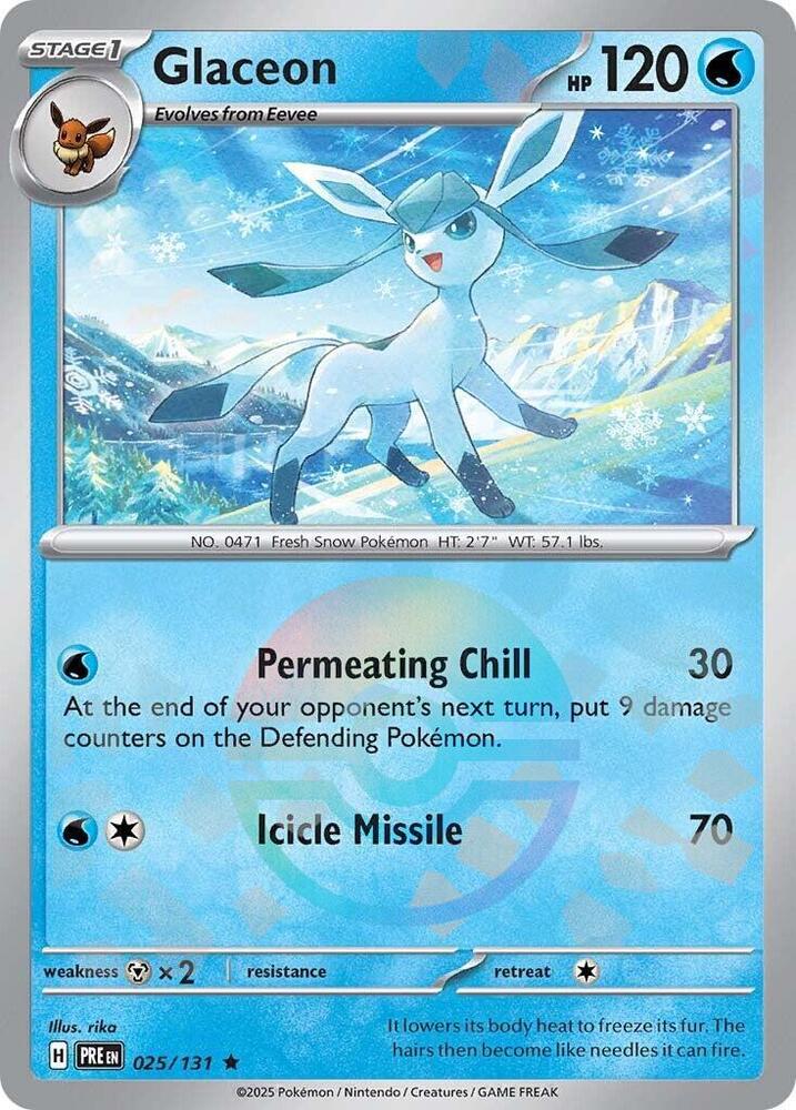 Glaceon (Poke Ball Pattern) 025/131 Rare SV: Prismatic Evolutions NM