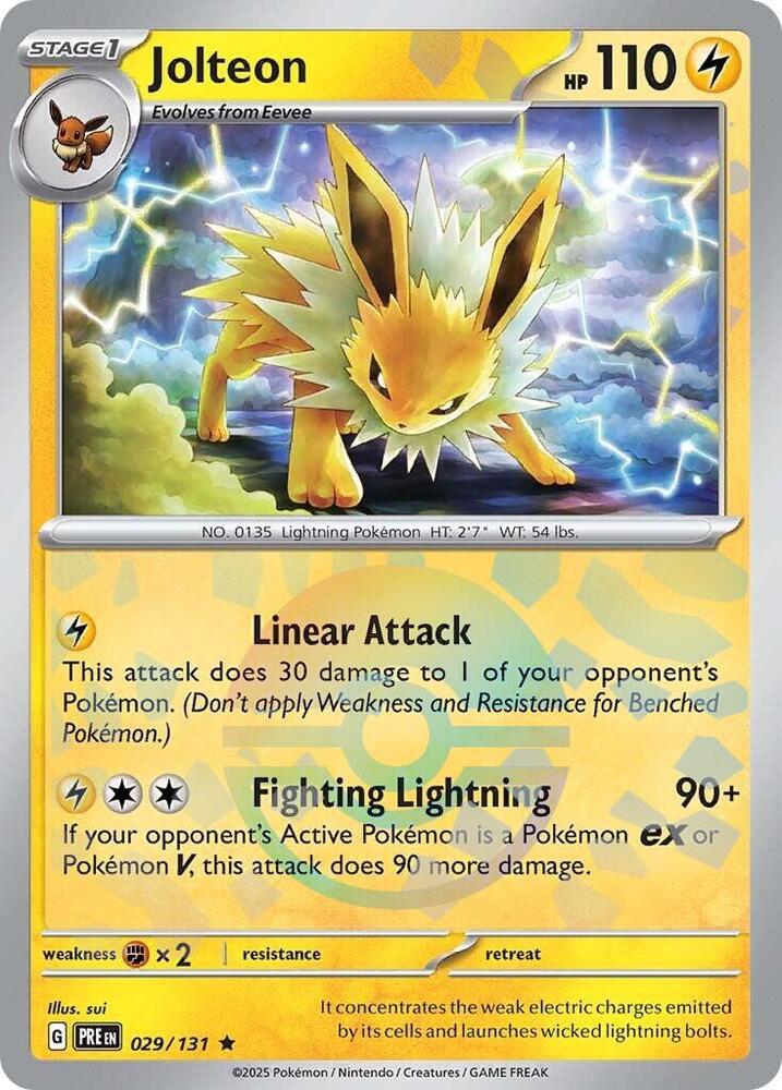 Jolteon (Poke Ball Pattern) 029/131 Rare SV: Prismatic Evolutions NM