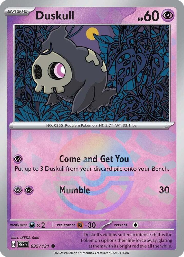 Duskull (Poke Ball Pattern) 035/131 Common SV: Prismatic Evolutions NM