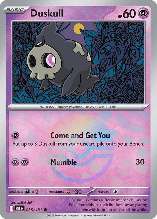 Duskull (Poke Ball Pattern) 035/131 Common SV: Prismatic Evolutions NM