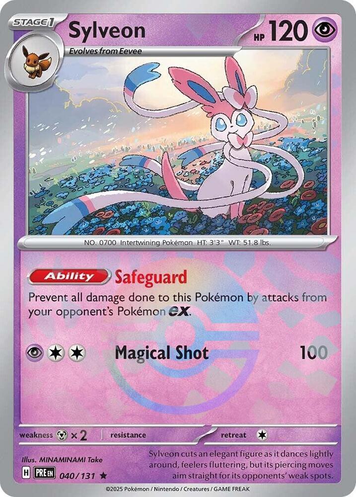 Sylveon (Poke Ball Pattern) 040/131 Rare SV: Prismatic Evolutions NM