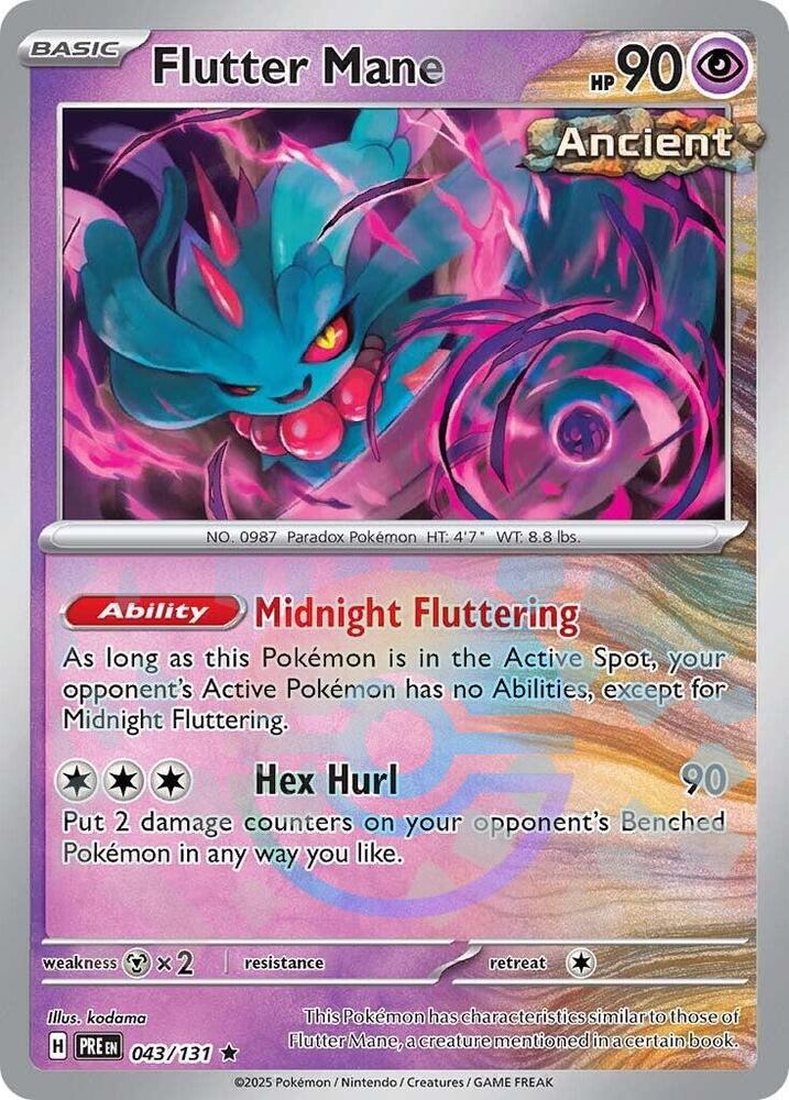 Flutter Mane (Poke Ball Pattern) 043/131 Rare SV: Prismatic Evolutions NM