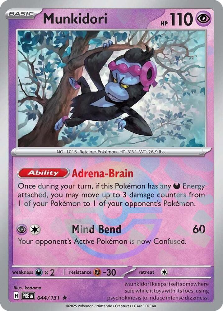 Munkidori (Poke Ball Pattern) 044/131 Rare SV: Prismatic Evolutions NM