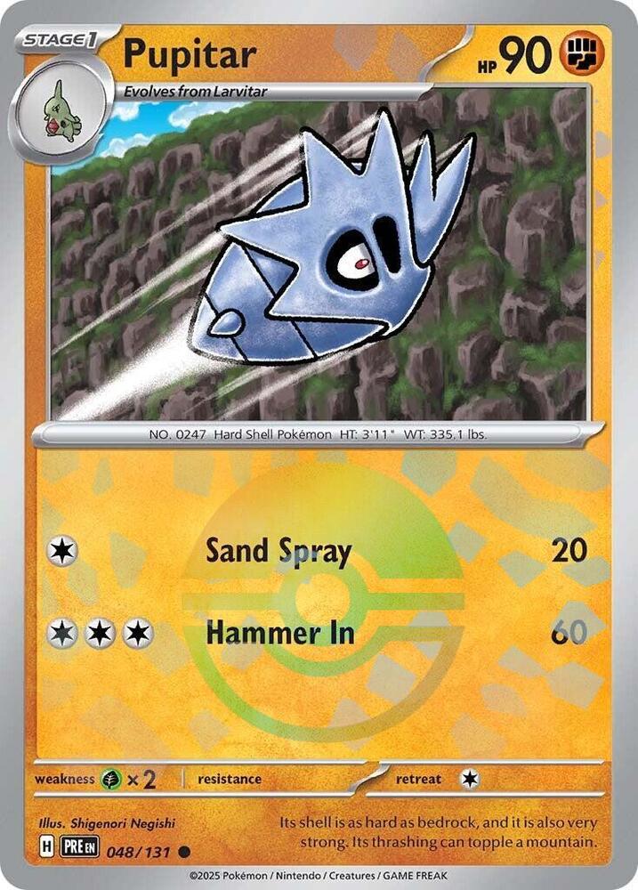 Pupitar (Poke Ball Pattern) 048/131 Common SV: Prismatic Evolutions NM