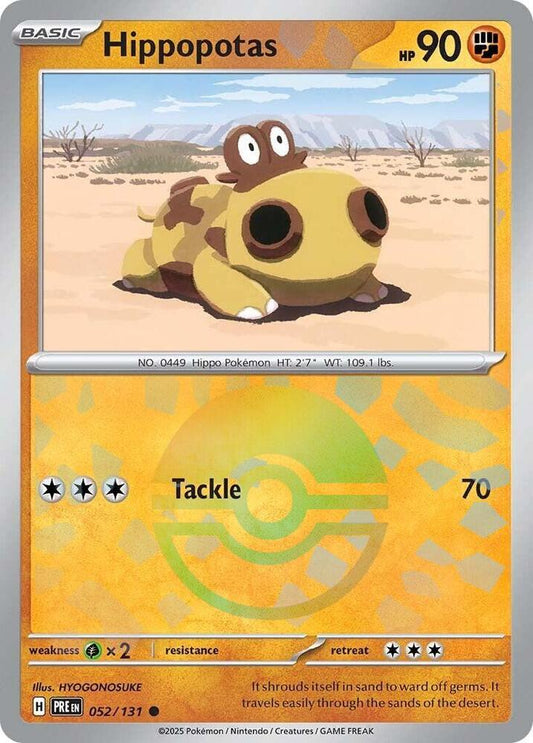 Hippopotas (Poke Ball Pattern) 052/131 Common SV: Prismatic Evolutions NM